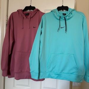 2 Nike Women’s Hoodies - Pink and Light Blue